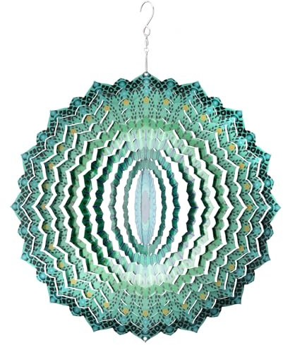 Navaris Garden Wind Spinner - Hanging Ornaments & Windmill Spinners - Kinetic Pinwheel Wind Mill - Outdoor Windmills for the Garden, Trees, Balcony for Men and Women