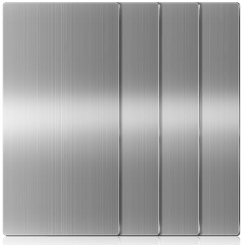 Gisafai 4 Pcs Stainless Steel Hand Dryer Wall Splash Guard 32 x 16 Inch Wall Splash Guard Backsplash Protector Panel with Ultra Strength Adhesive for Bathroom, Kitchen, Restroom