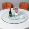 Gehärtetes Glas Drehplatte Großer Lazy Susan Runder Esstisch Drehteller Durchmesser 50-100cm 360°Drehbar Servierteller Leise Glatter Polierte Kanten Tablett für Küchen-esstisch Home Hotel(50cm/20in)