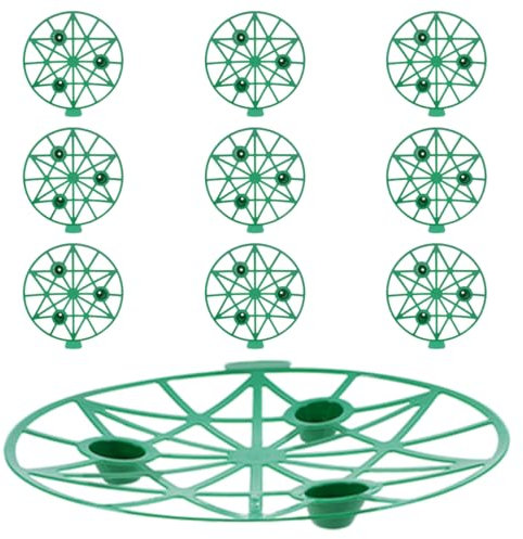 Happyyami 10st Obsttablett Für Den Garten Melonenwiegenständer Squash-Rahmen Gemüsehalter Kürbisspalier Melonen-hängematten, Wiegen Unterstützung Für Den Wassermelonenanbau Pp Green