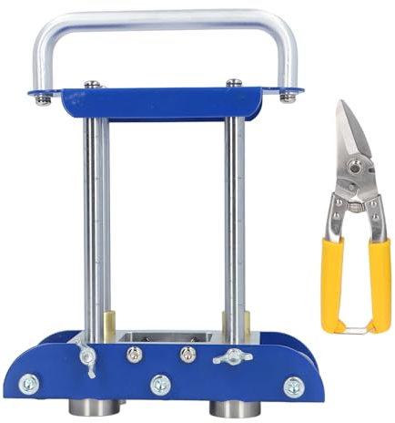 Mavaol Metallwalzenwerkzeug, verstellbare V-förmige Walzen, 3-Stationen-Design, Hochgeschwindigkeitsstahlwalzen, ergonomischer Griff, für Dachdecker- und Dachrinnenprofis,