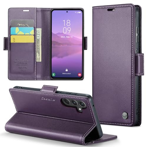 Phernykas Coque pour Samsung Galaxy A35 5G Étui Portefeuille Cover en Cuir PU Wallet avec Cartes Magnétique et RFID Protection Antivol Folio Housse Samsung Galaxy A35 5G Case, Violet