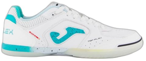 Joma Futsal Schuhe, Größe 35-47, Haltbarkeit und überlegener Halt für Indoor-Gaming, weiß türkis, 44 EU