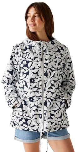 Regatta Bayletta II Waterproof Jacket - Navy/White Large Floral - Women's Size 10