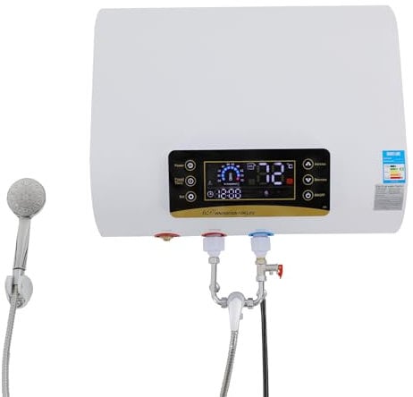 Caldaia elettrica per acqua calda, scaldabagno, scaldabagno, scaldabagno, 80 l, sistema doccia con controllo LCD, potenza di riscaldamento 2000 W