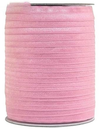 100 Yards pro Rolle, 5/8 Zoll, 15 mm, solide, glänzende, umklappbare Gummibänder, F/O/E, Spandex-Satinband, Haargummi, Stirnband, Spitzenbesatz zum Nähen, 17 Sorbet,