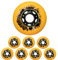 JCCHT 92A/95A Inline-Skate-Räder, 72 mm, 76 mm, 80 mm, Rollschuhe, Inline-Hockey, Ersatzrad, 8er-Pack für Anfänger,Gelb,76mm