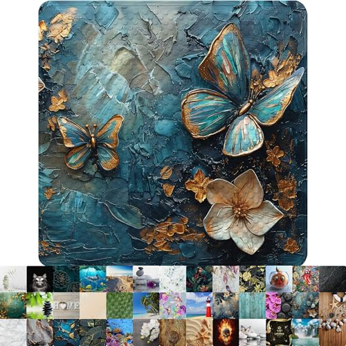 Sanilo Badematte 53 x 53 cm, rutschfeste Duschmatte für Dusche und Badewanne, Antirutschmatte maschinenwaschbar und schimmelresistent (Mariposa)