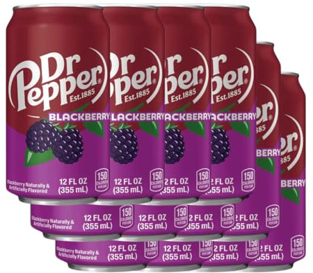 Dr. Pepper Blackberry 12er-Pack (12 × 355ml Dose) – US-Version – inkl.