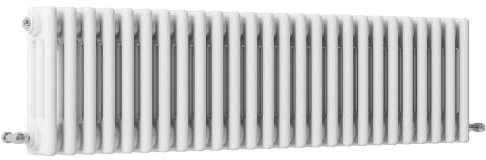 SLINE SANITARY Traditional 3 Column Cast Iron Style Radiator Horizontal White 300x1190mm