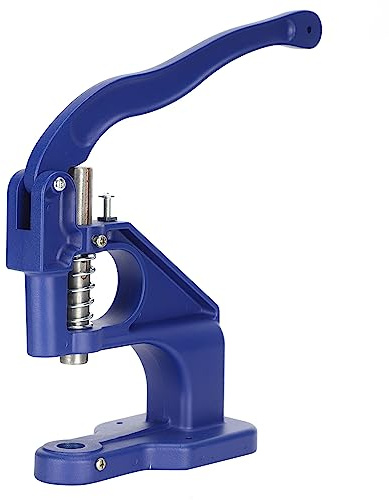 Haofy Máquina Manual de Ojales con Principio de Palanca para Botones a Presión, Remaches, Prensa Manual de Aluminio Ligera, Color Azul