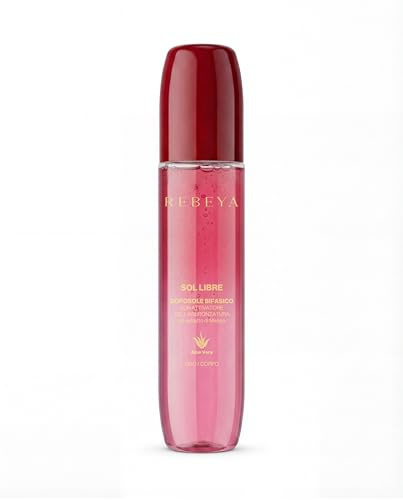 REBEYA Doposole bifasico corpo 150 ml - prolungatore abbronzatura con aloe vera e mango - crema doposole idratante lenitiva effetto glow attivatore melanina dopo sole leggero profumo cocco