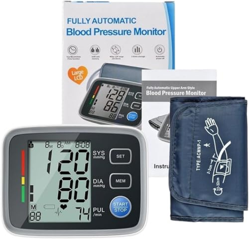 Vitaltrack Pro Blood Pressure Monitor for Home Use – Large 3.5 Backlit Screen, Doctor-Recommended Accuracy, 2-User Mode with Heart Rate Tracking