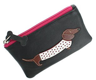 Mala Leder Best Friends Kollektion 'Sausage Dog' (Dachshund), Münzbörse 4133_65 Schwarz