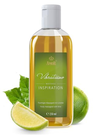 Vibratissimo Inspiration 250 ml Massageöl - Erfrischend mit Limettenduft - Stimulierend, Zitrus, Frischer Duft & Gleitöl, Liebesöl