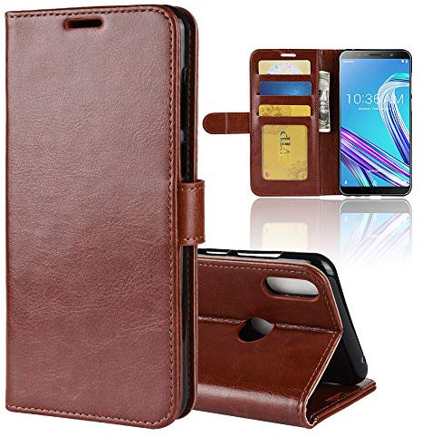 XMTN ASUS ZenFone Max Pro (M1) ZB601KL 5.99 Coque,Flip Coque Ultra-Mince PU Étui en Cuir Housse pour ASUS ZenFone Max Pro (M1) ZB601KL Smartphone (Marron)