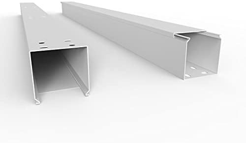 SCOS Smartcosat Kabelkanal (60 x 60 x 2000 mm (5 Stück a 2 m) B x H x L, Weiß/Weiss/Reinweiß) schraubbar PVC Kunststoff, Aufputz für Wand Montage allzweck Kabelleiste, Kabelschacht