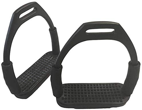 Tula-Toys 12cm Sicherheitssteigbügel Gelenk Steigbügel Pferd Metall Gelenksteigbügel schwarz