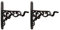 Selections Cast Iron Decorative Hanging Basket Brackets 20cm (Pack of 2), Outdoor, Brown
