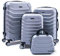 R.Leone Valigia Fino a Set 4 Trolley Rigido grande, medio, bagaglio a mano e beauty case 4 ruote in ABS 2026 (Argento, Set 4 XS S M L)