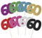 Large Number 60 Glitter Cake Topper (Black Glitter)
