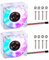 GeeekPi 2 Piezas Raspberry Pi Ventilador 40 x 40 x 10 mm,DC 5 V sin escobillas RGB CPU Ventilador para Raspberry Pi 4 Modelo B, 3B +, Raspberry Pi 3/2 Modelo B(Colorido)