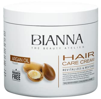 Bianna The Beauty Atelier Haarmaske mit Argan-Öl (500ml) | Revitalisiert und Wiederherstellt | Haarkur | Paraben Frei | Haarpflege