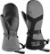 EXski Skihandschuhe Herren Wasserdicht Warm Fausthandschuhe Damen Snowboardhandschuhe Fäustlinge Winter Handschuhe (Größe S, Grau)