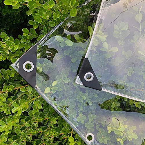 TLMYDD Abdeckplane PVC wasserdichte Schutzplane Klare Planen Hochleistungs-wasserdichte Planenabdeckung | Plane Camping Clear Canopy Zelt für Pools, Boote, Autos und LKWs, Anti-Riss, UV-beständig