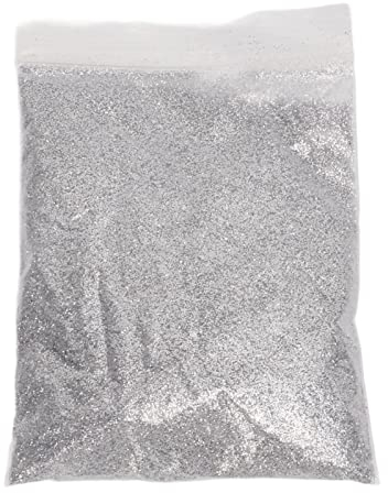 Feine Glitter Craft Glitter Glitzerpuder Bunte Glitzerpuder Glitzer Pulver zum Basteln und Verzieren von Karten für Dekoration, Karten, Papier, Nagelkunst(Silber)
