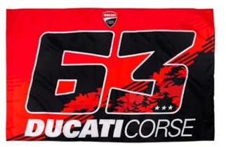 Bandera Bagnaia 63 Ducati Corse Moto GP