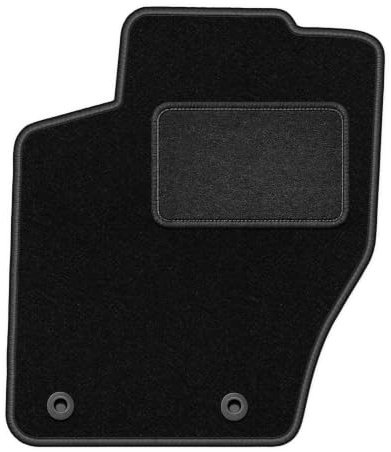Tapis Conducteur Moquette sur Mesure pour Peugeot 307 2001-2009, Noir, LUX | pour hayon/break/SW ; moquette dense (polypropylène), env. 6,5 mm ; antidérapant, fixations rondes (type CP)