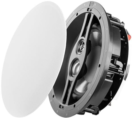 OSD Black R103 10 3-Way in-Ceiling Speaker, 1 Pivoting Titanium Dome Tweeter, Single, BK-R103