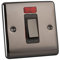 Caradok 1 Gang Cooker Control Unit Switched with Power Indicator - Black Nickel