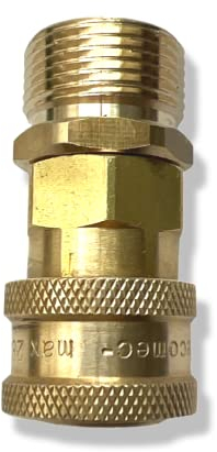 M&M Smartek Schnellkupplungsanschluss Bajonettadapter 1/4 für Hochdruckreiniger wie – kompatibel zu Kärcher - Messing Schaumlanze Schaumdüse Hochdruckreiniger Autowäsche (M22 AG Gewinde #12)