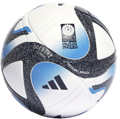 adidas Unisex Ball (Laminated) Oceaunz League Football, White/Collegiate Navy/Bright Blue/Silver Met., HT9015, 4