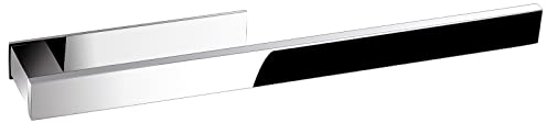 EXLECO 39CM Portasciugamani bagno, Adesivo, Inox, Porta Asciugamani Accessori, Portasalviette Senza Foratura, Appendi Asciugamani Autoadesivo, Cromo