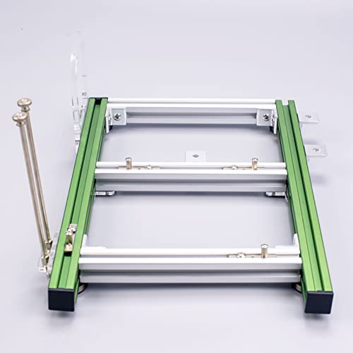 Dpofirs ITX Computer Open Case Bracket, ITX PC Test Bench Open Air Frame Overclock Case Computer Mount Aluminium Chassis Support Grafikkarte(Grünes Silber)