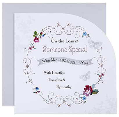 Hallmark Trauerkarte – modernes textbasiertes Design