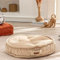 ENGLISH HOME Bodenkissen Rund, Groß Sitzkissen Boden, Dekorative Maschinenwaschbar Sitzerhöhung, Weich Dicker Stuhlkissen, Meditationskissen, Yogakissen, Haustierbett, 57x14 cm, Beige