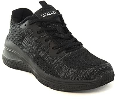 PITILLOS 1520 Deportivo Casual Negro Mujer Talla: 39
