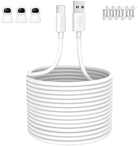 USB C Kabel 8m,Typ C Ladekabel für Xiaomi Mi Wireless Outdoor Security Camera 1080p,Power Extension USB C Ladekabel für Xiaomi Mi Camera 2K Magnetic Mount,Netzteil Stromkabel für Sicherheitskamera