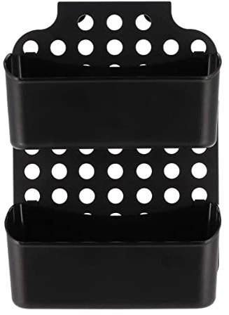 Tendance - Serviteur pp pour paroi de douche + 2 paniers - noir