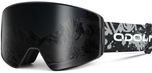 Odoland Skibrille Kinder Unisex Snowboardbrille Helmkompatible mit UV-Schutz und Anti-Beschlage für Jungen und Mädchen zum Skifahren