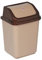 URBNLIVING 5L/20L/30L/50L Plastic Waste Management Recycling Bin Trash Can Dustbin with Swing Lid for Office, Kitchen and Bathroom (20L Brown/Beige)
