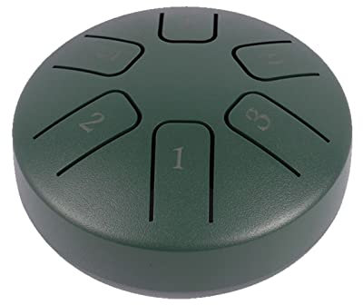 YIWENG 6 Noten 3,8 Zoll Mini Steel Tongue Drum Hand Pan Drum Zen Drum Percussion Instrument mit Drumsticks für Anfänger Musical Education Concert Mind Healing Yoga Meditation,Zungentrommel aus Stahl