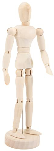 Operitacx Moveable Wooden Mannequin Holz Mit Gelenken Und Stand Für Zeichnungen Skizzen Dekoration Flexibel Und Leicht Für Künstler Und Anfänger Geeignet