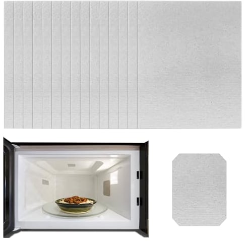 15 Pezzi Foglio di Mica per Microonde Universale, 120 x 150 mm Mica Piastre a Microonde Foglio, Protezione e Ricambi di Qualità Superiore per Forno a Microonde Adatto sia per Microonde che Forno