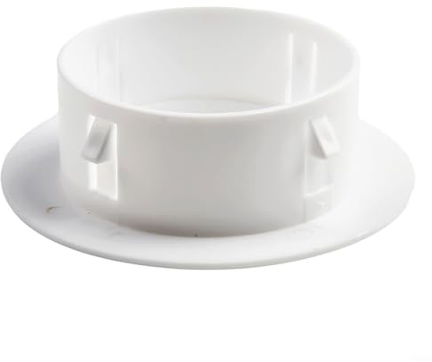 Dekorative Rohrlochabdeckung, Wandlochabdeckung, Schutzschlitze, Kunststoff, 40 mm, weiß, PP-Material (80 mm)