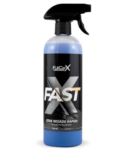FULLCARX FastX 750ml Cera Líquida Rápida sobre Coche Mojado, Eficiencia 2 en 1 Secado Alto Brillo y Protección, Base Carnauba, Fácil Aplicación, Producto Limpieza Detailing Profesional